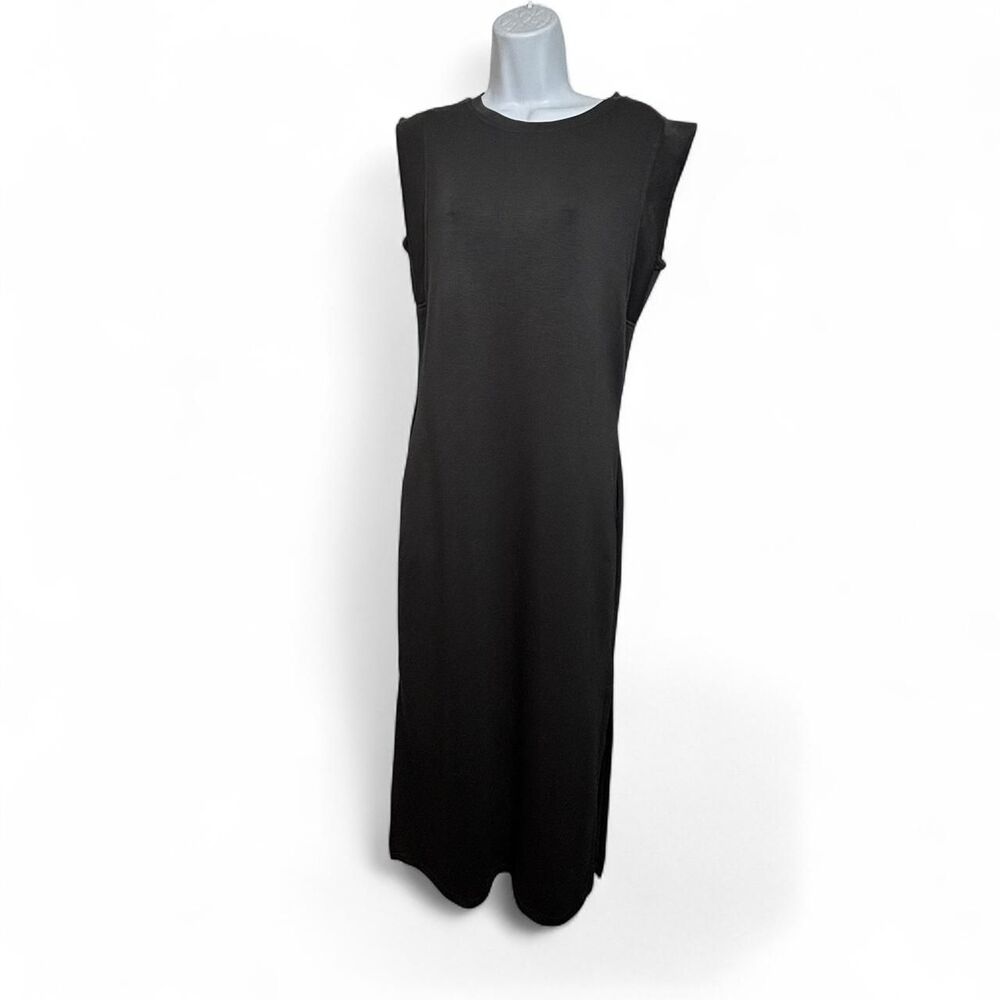 S JWD Sleeveless Side Slit Maxi Dress NWT Women's Charcoal Grey Dress